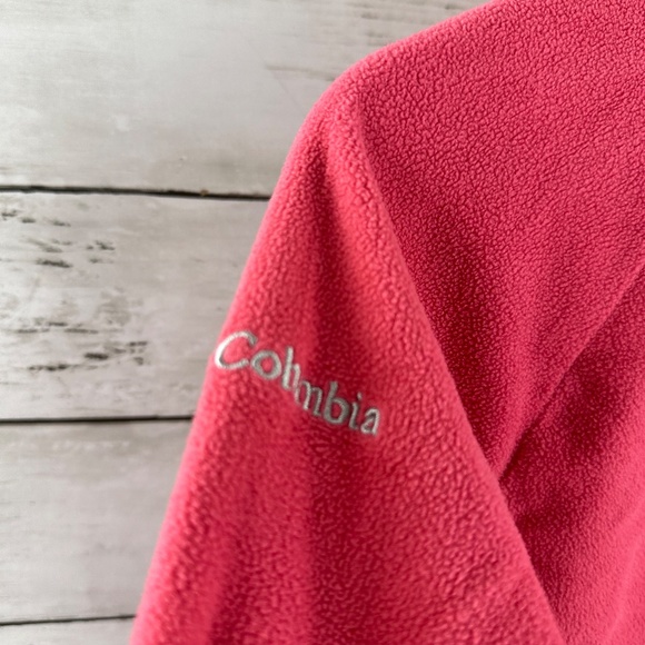 Columbia Women’s Pink Fleece 1/4 Zip Up pullover lightweight Size Small - Picture 5 of 10
